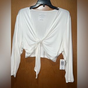 Super Soft Shrug Tie-Front